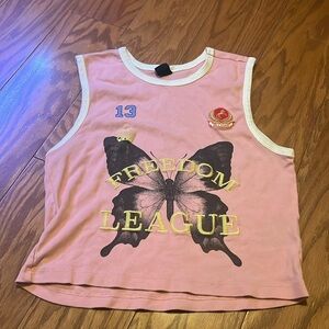 Urban Outfitters Butterfly Freedom League Crop Top